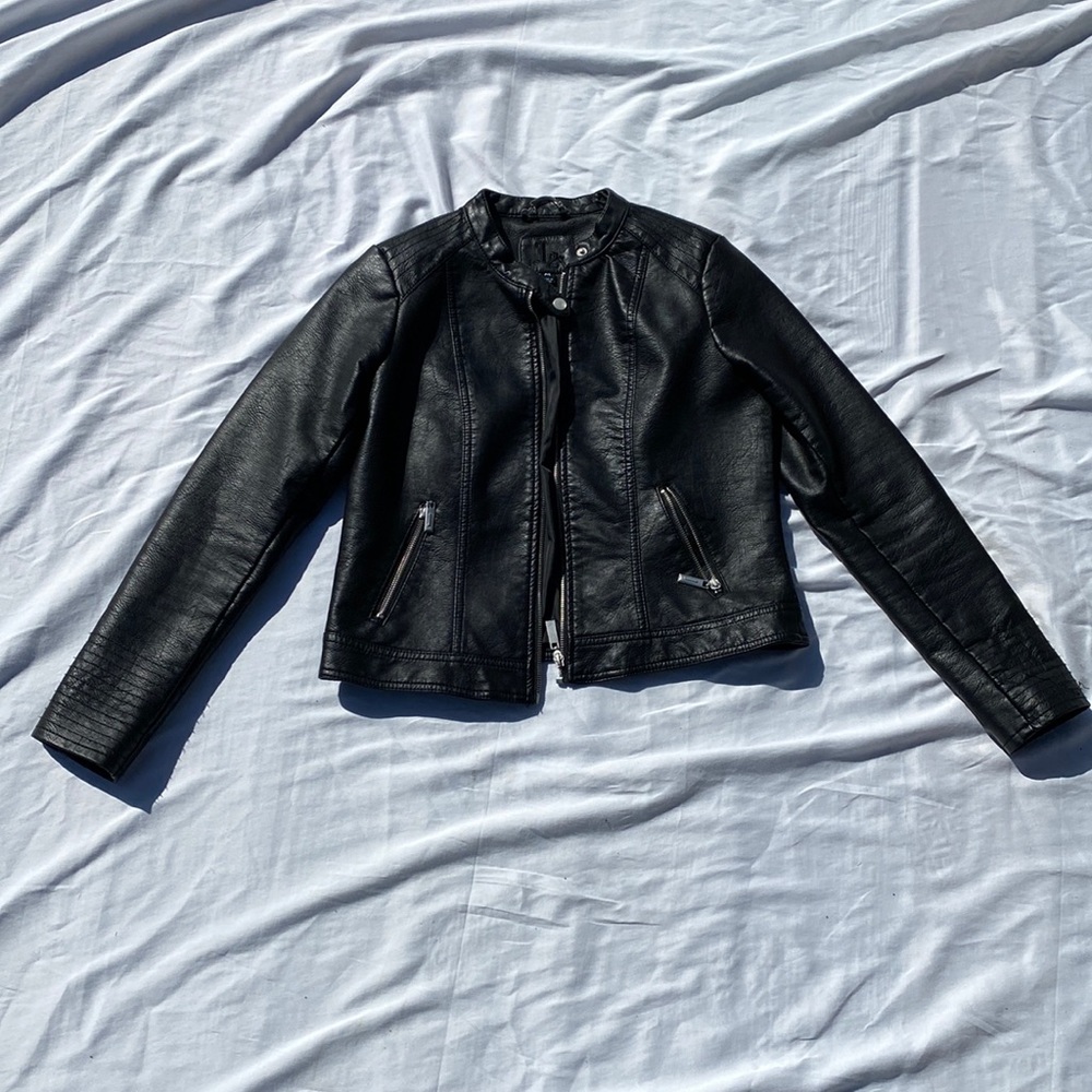 Black Faux Leather Jacket